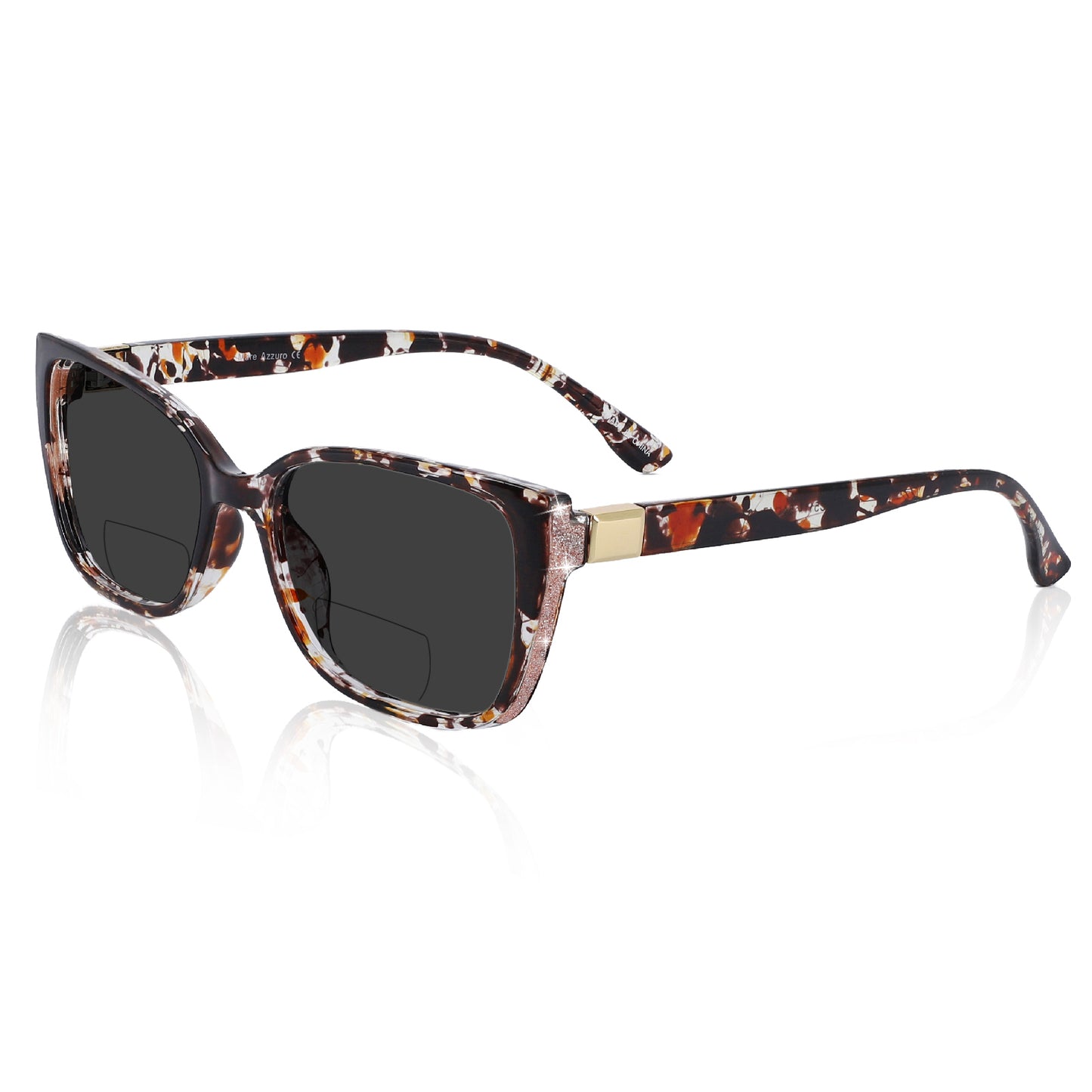 OCCI CHIARI Bifocal Reading Sunglasses Womems Large Blue Light Blocking Sun Readers Outdoor UV400 ABL5117BS