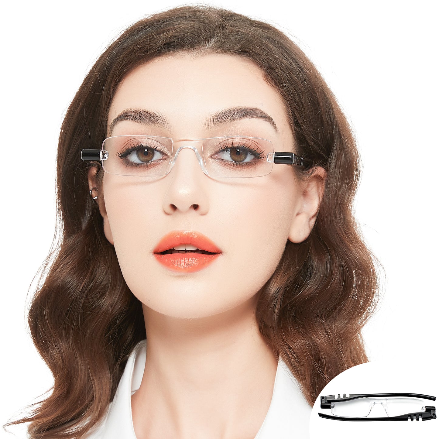 OCCI CHIARI Blue Light Portable Reading Glasses for Women Lightweight Folding Compact Readers ABL5249
