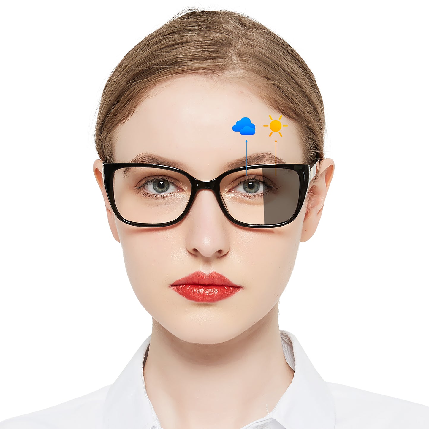 OCCI CHIARI Blue Light Blocking Photochromic Reading Glasses Large Sunglasses Readers POC5117