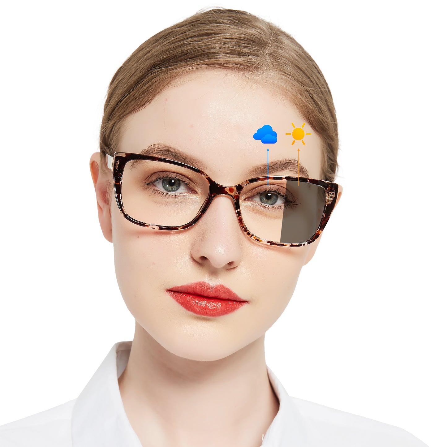 OCCI CHIARI Blue Light Blocking Photochromic Reading Glasses Large Sunglasses Readers POC5117
