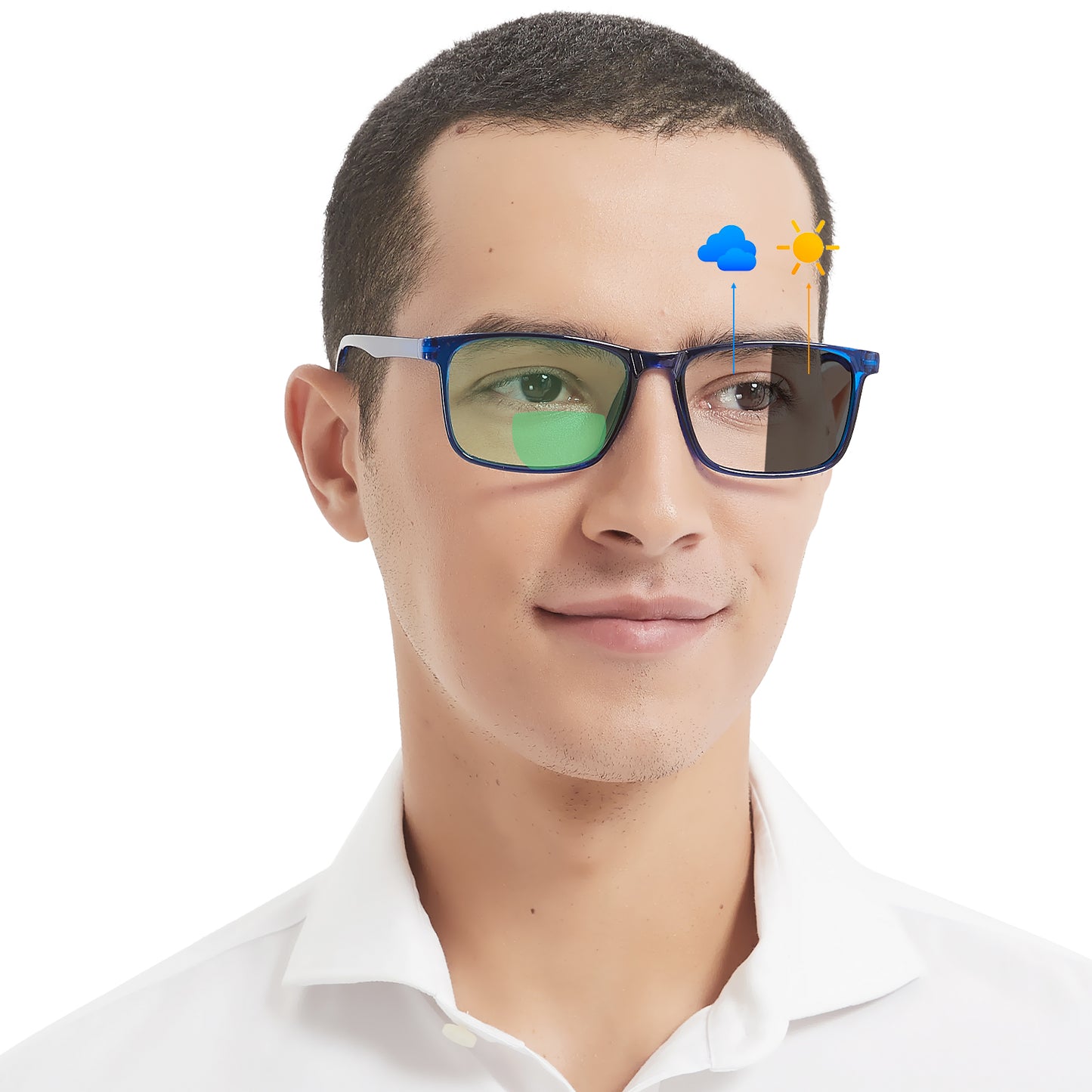 OCCI CHIARI Photochromic Bifocal Reading Sunglasses for Men BS OC5195