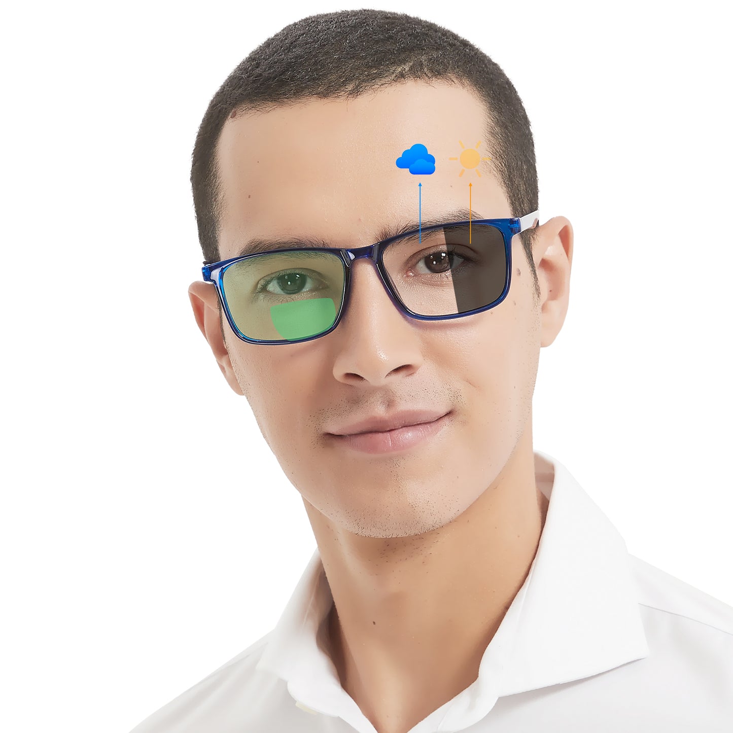 OCCI CHIARI Photochromic Bifocal Reading Sunglasses for Men BS OC5195