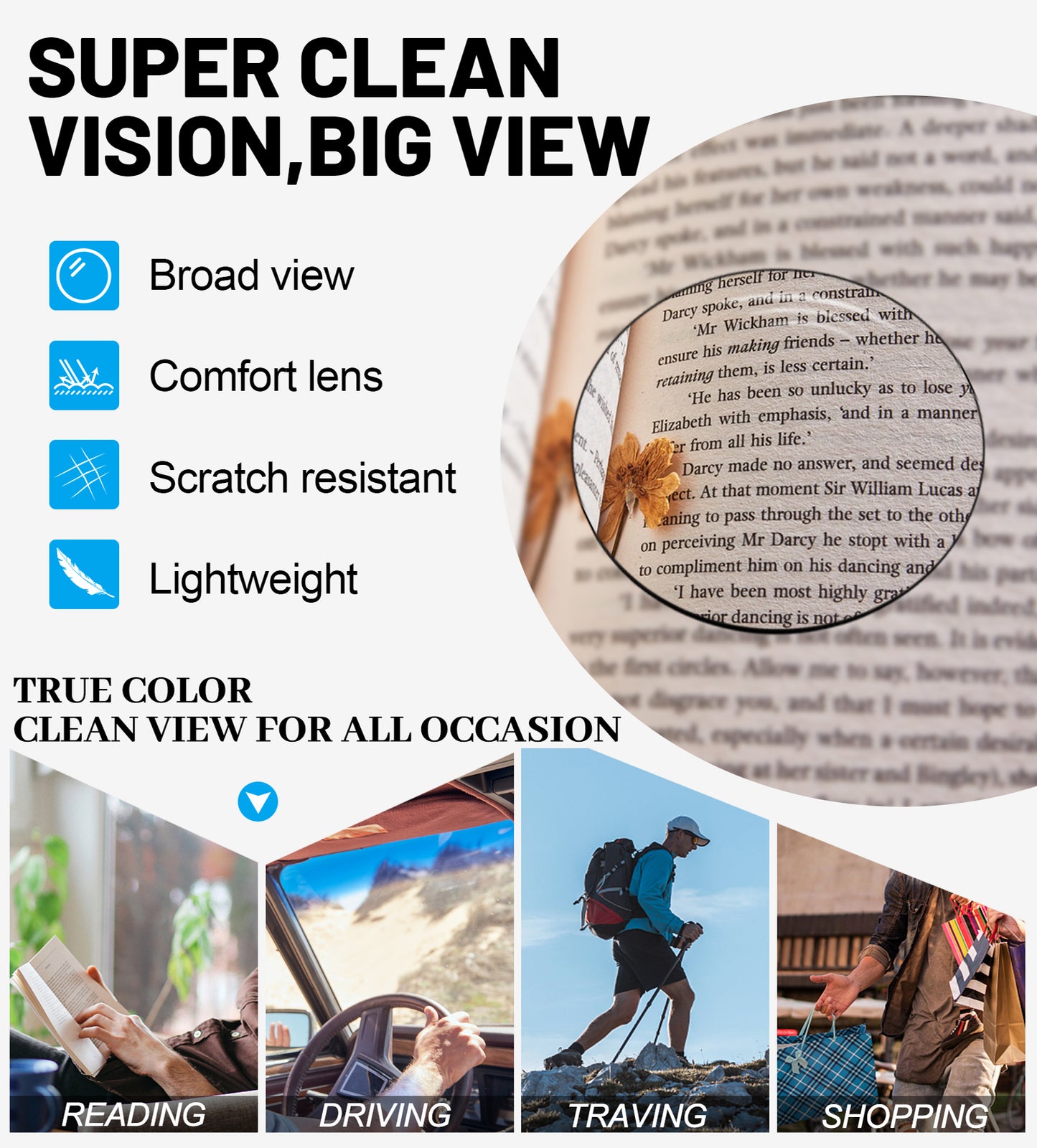 OCCI CHIARI Blue Light Filter Reading Glasses Power Anti Glare Readers for Women ABL5017