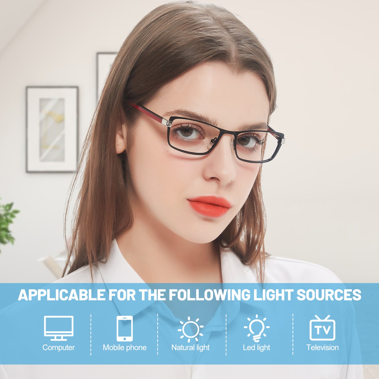 OCCI CHIARI Blue Light Glasses for Petite Women Men Non Prescription Glasses Metal Eyewear Full Rim Optical Frame BONU