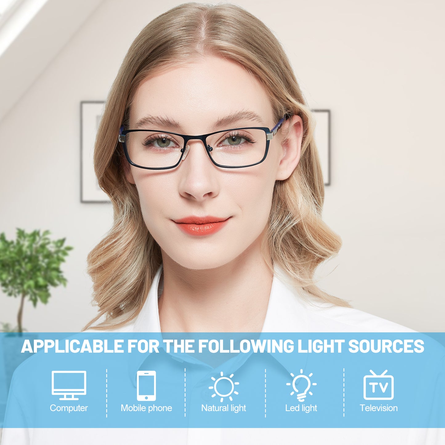OCCI CHIARI Blue Light Glasses for Petite Women Men Non Prescription Glasses Metal Eyewear Full Rim Optical Frame BONU