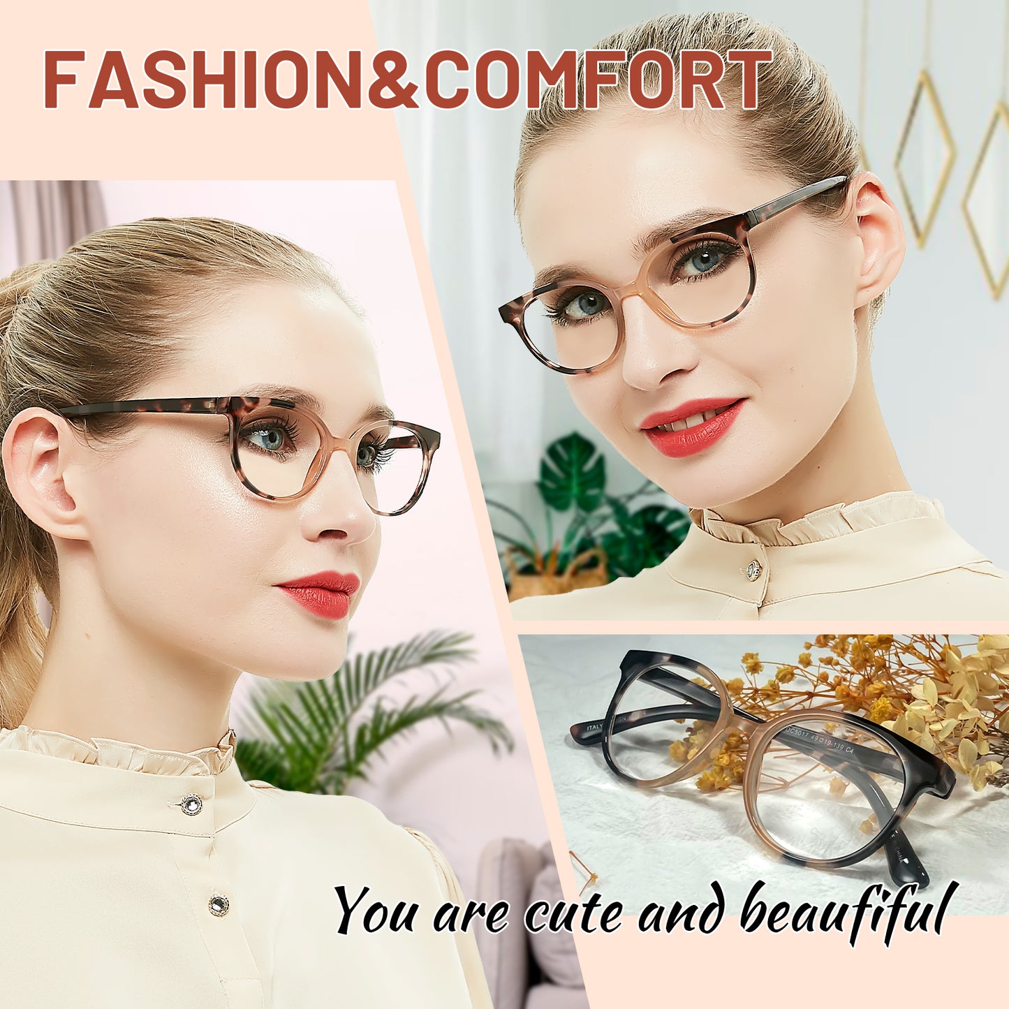 OCCI CHIARI Reading Glasses Lightweight Round Reader OC5017