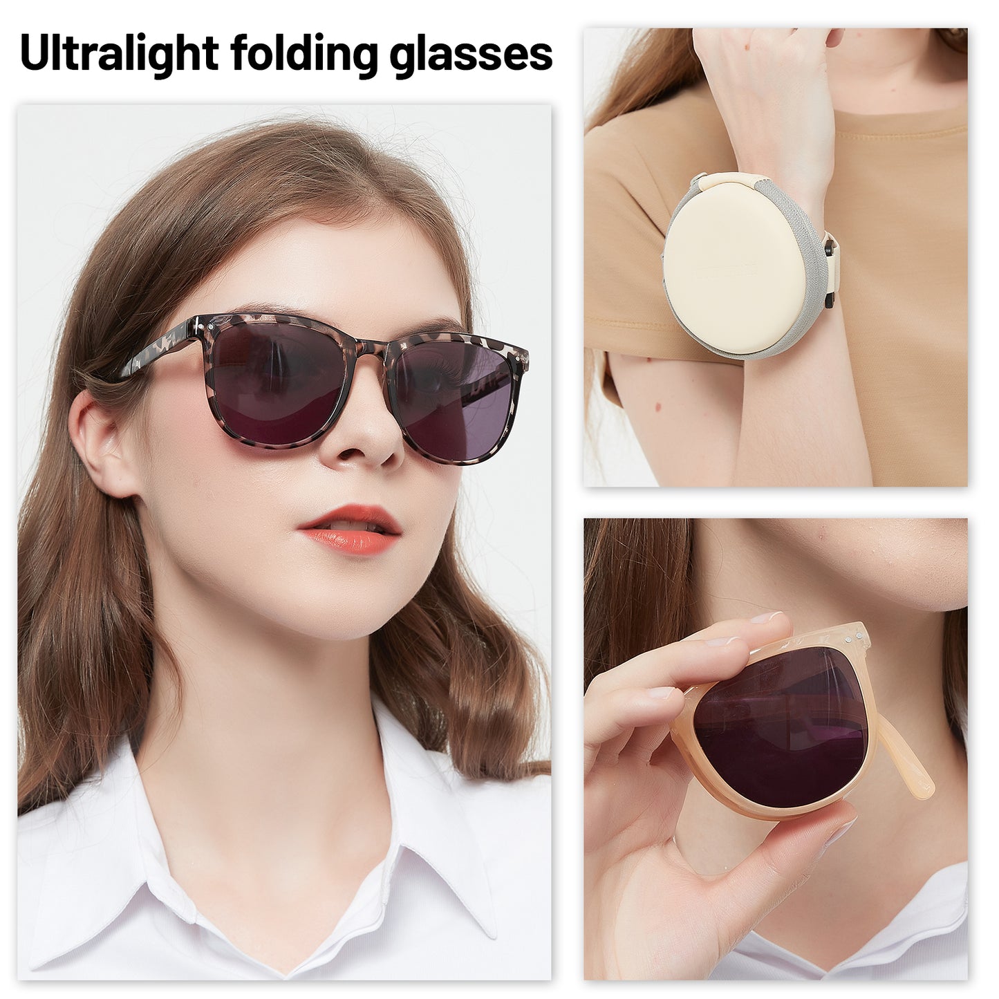 OCCI CHIARI Reading Sunglasses For Women Big Frame Foldable Reader OC5201SR