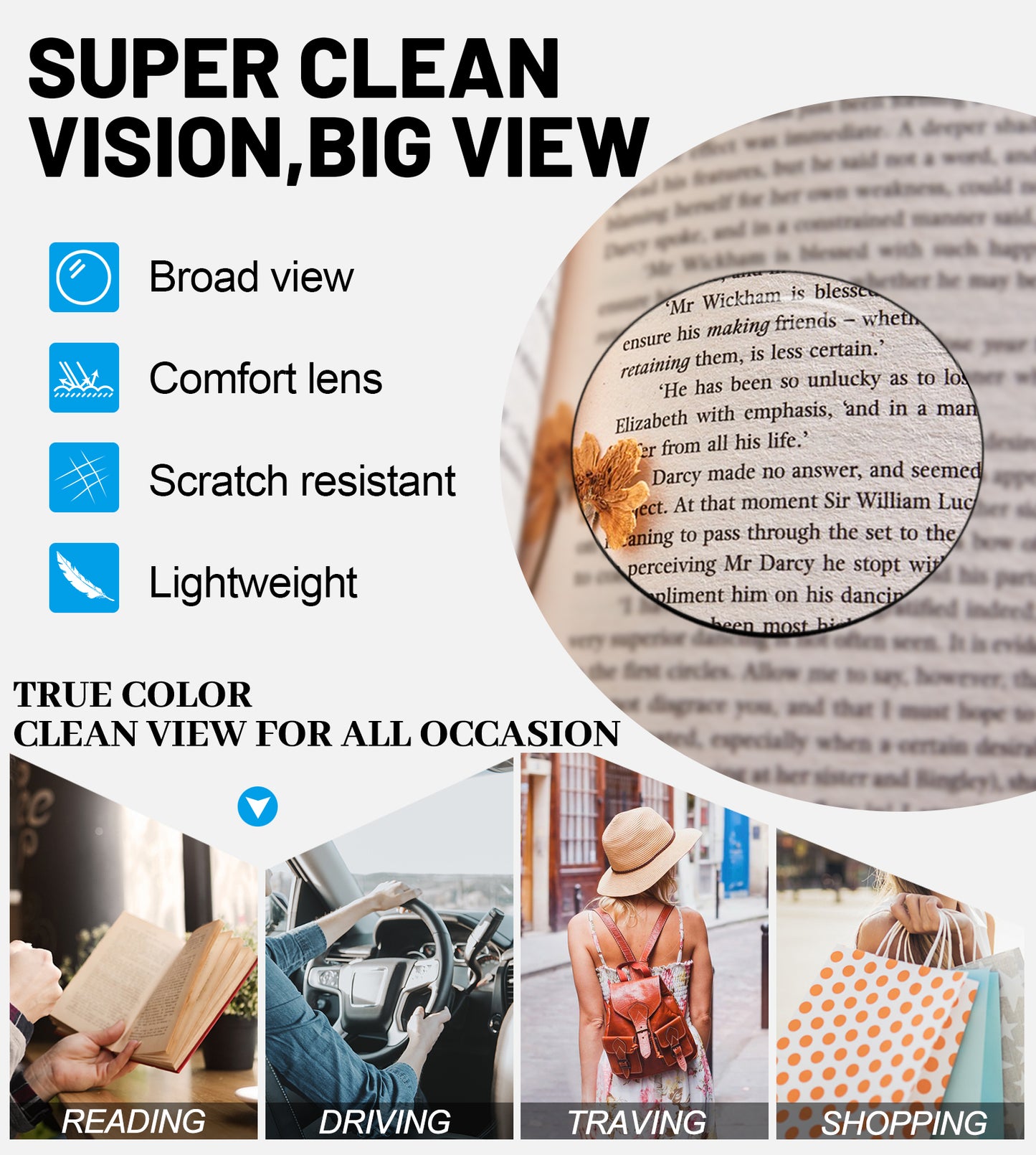 OCCI CHIARI Reading Glasses Lightweight Round Reader OC5017