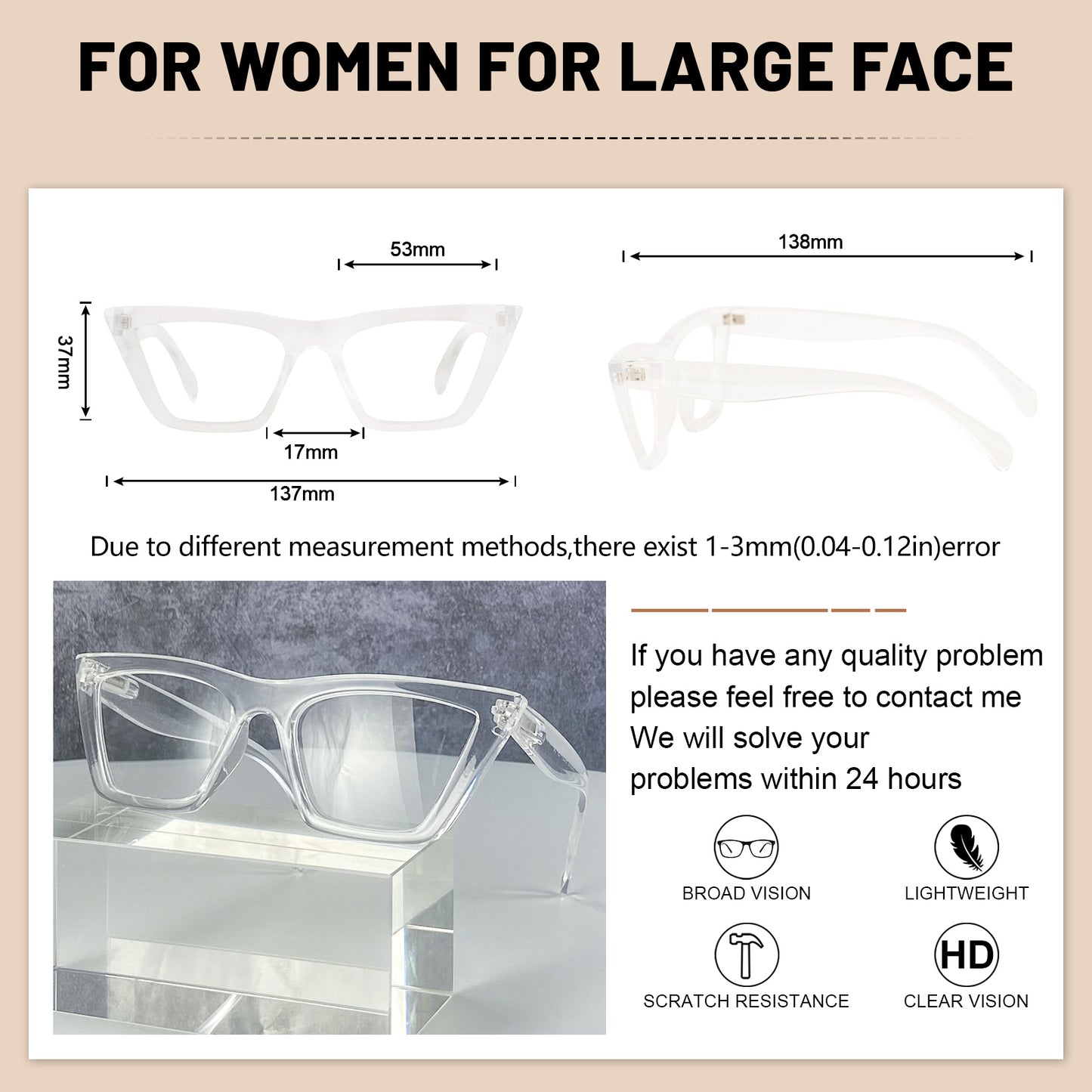 OCCI CHIARI Reading Glasses for Women Cat Eye Fashion Reader OC5033