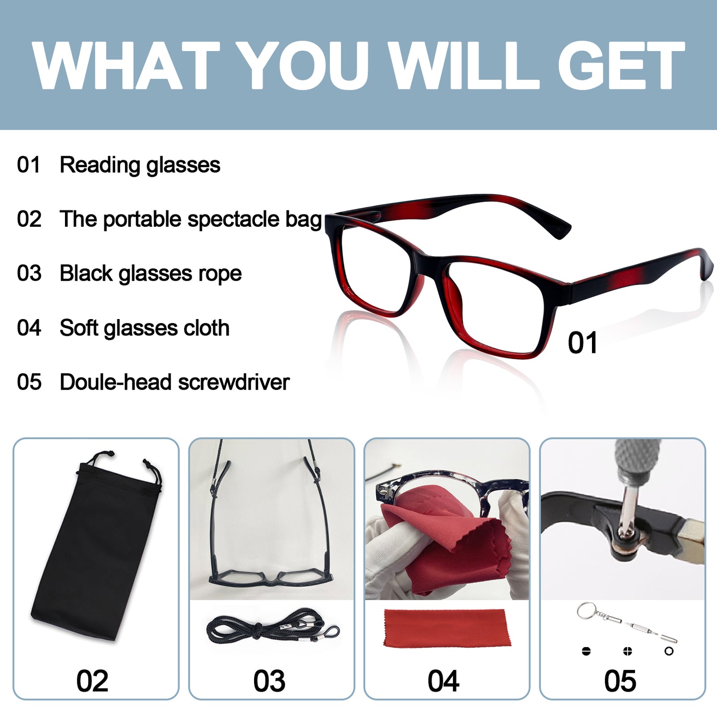 OCCI CHIARI Colorful Reading Glasses Women Lightweight Slim Readers OC1105