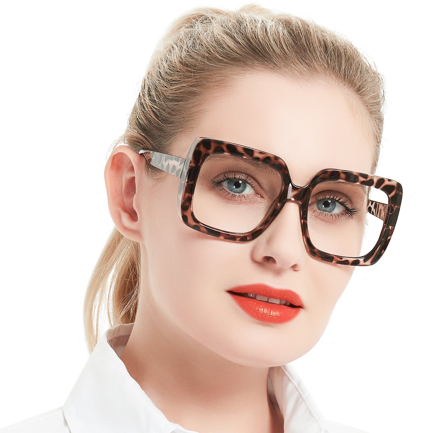 OCCI CHIARI Large Oversized Bifocal Reading Glasses Women Square Vintage readers OC5113BB
