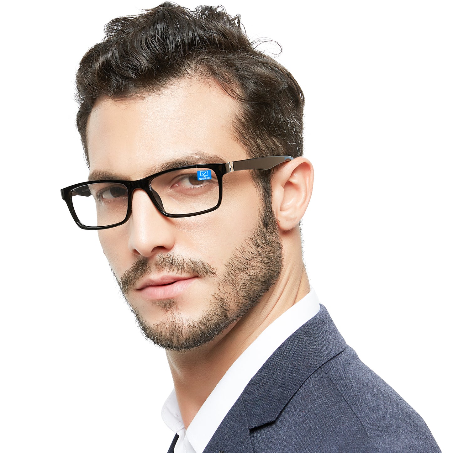 OCCI CHIARI Blue Light Reading Glasses Men Anti Glare Computer Readers for Big Head ABL5030