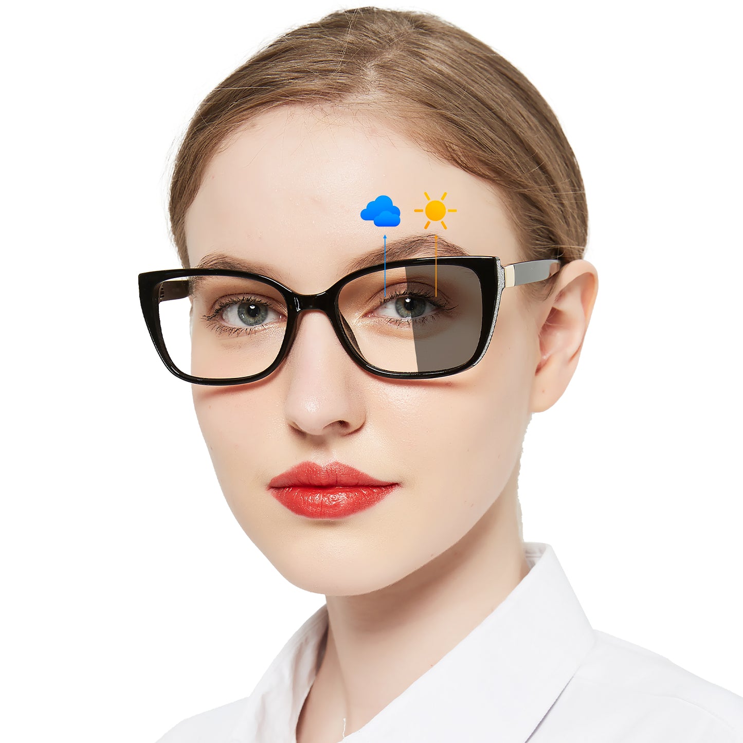 OCCI CHIARI Blue Light Blocking Photochromic Reading Glasses Large Sunglasses Readers POC5117