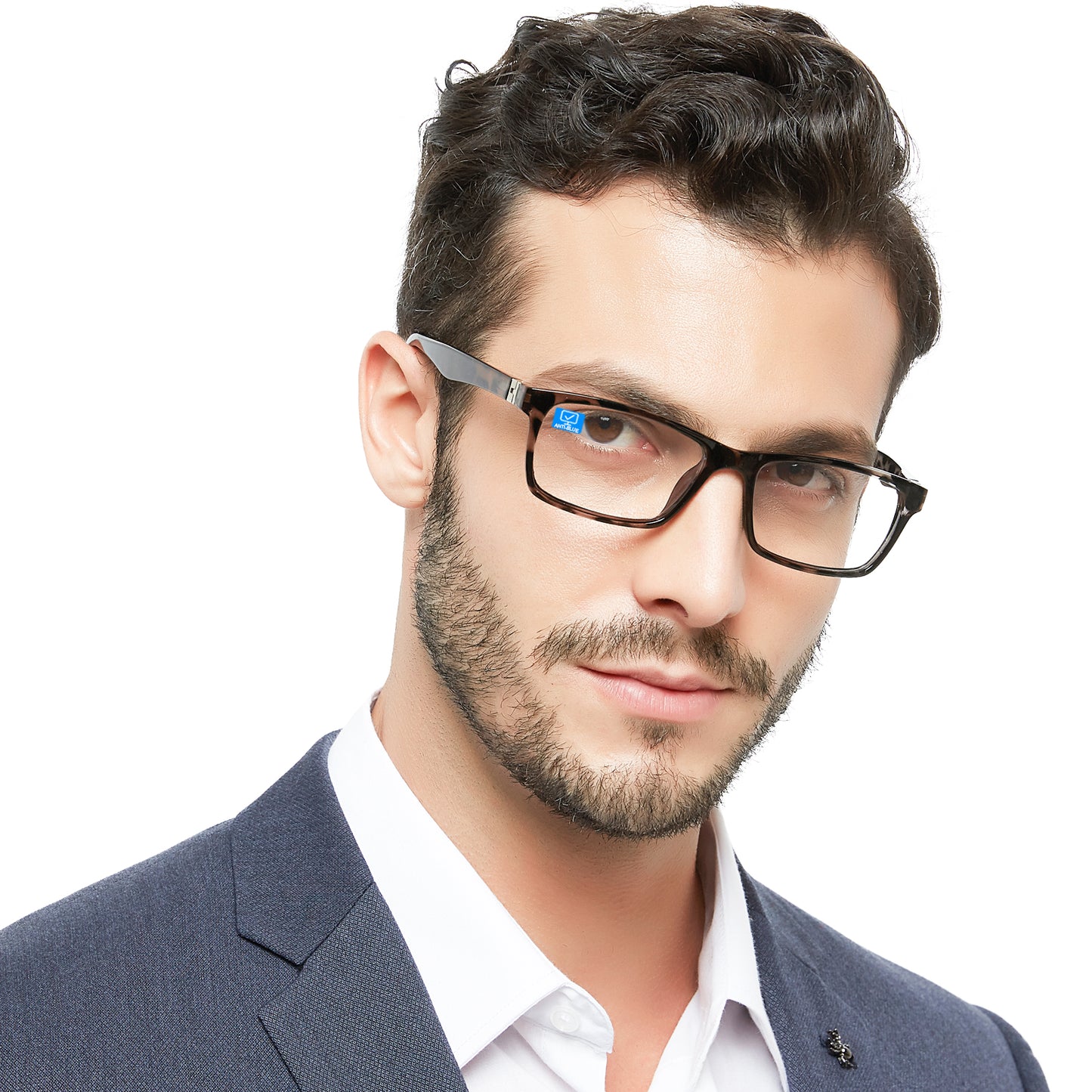 OCCI CHIARI Blue Light Reading Glasses Men Anti Glare Computer Readers for Big Head ABL5030