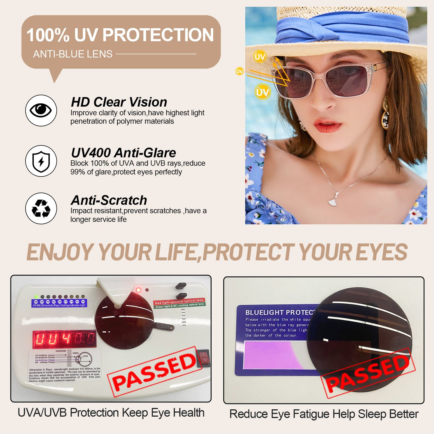 OCCI CHIARI Women Reading Sun Glasses Sunglasses with Readers Outdoor UV400 OC5117SRB