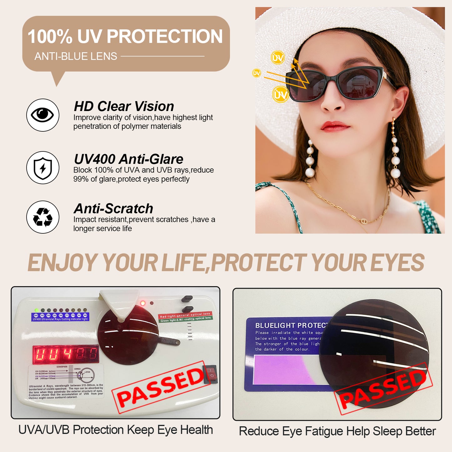 OCCI CHIARI Women Reading Sun Glasses Sunglasses with Readers Outdoor UV400 OC5117SRB