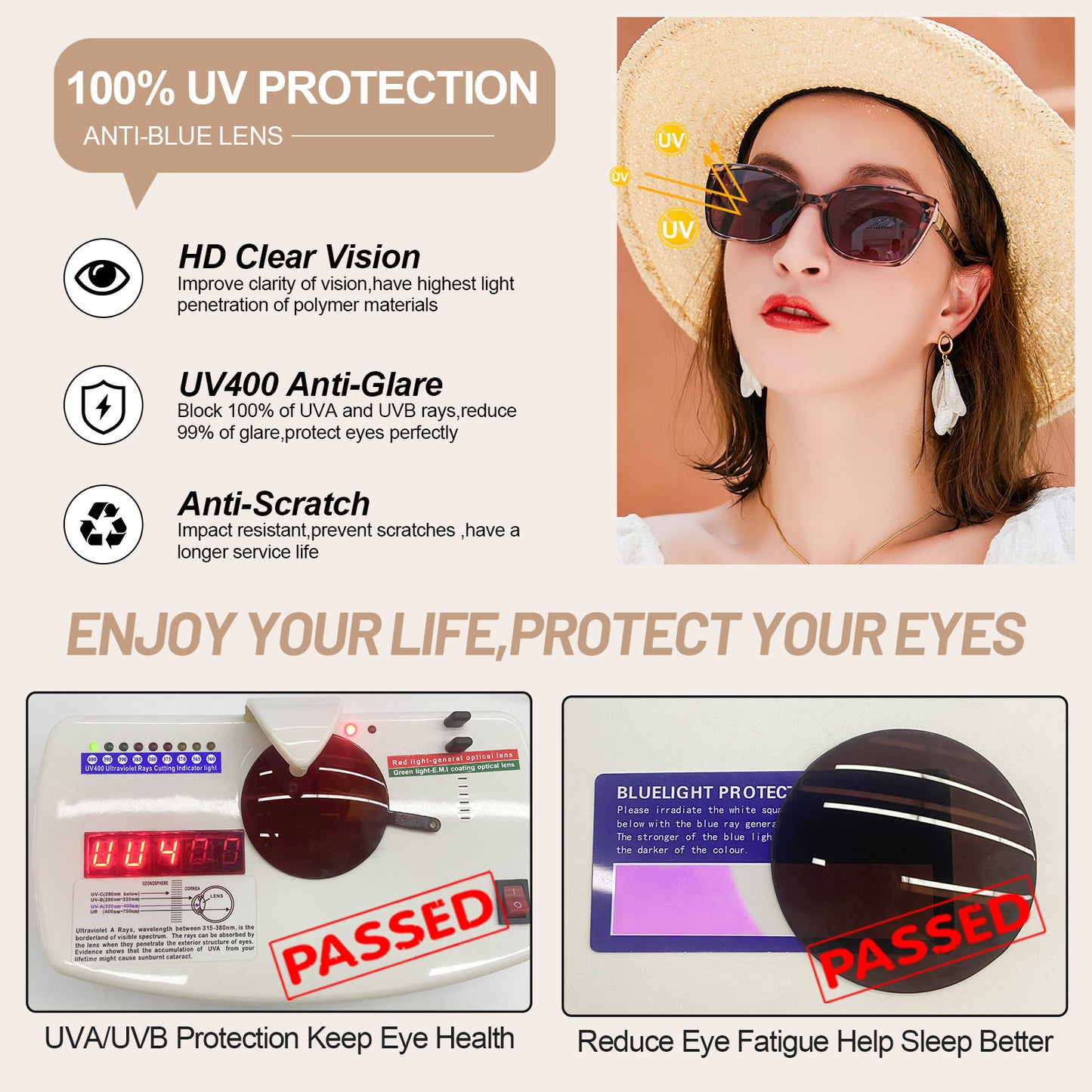 OCCI CHIARI Women Reading Sun Glasses Sunglasses with Readers Outdoor UV400 OC5117SRB