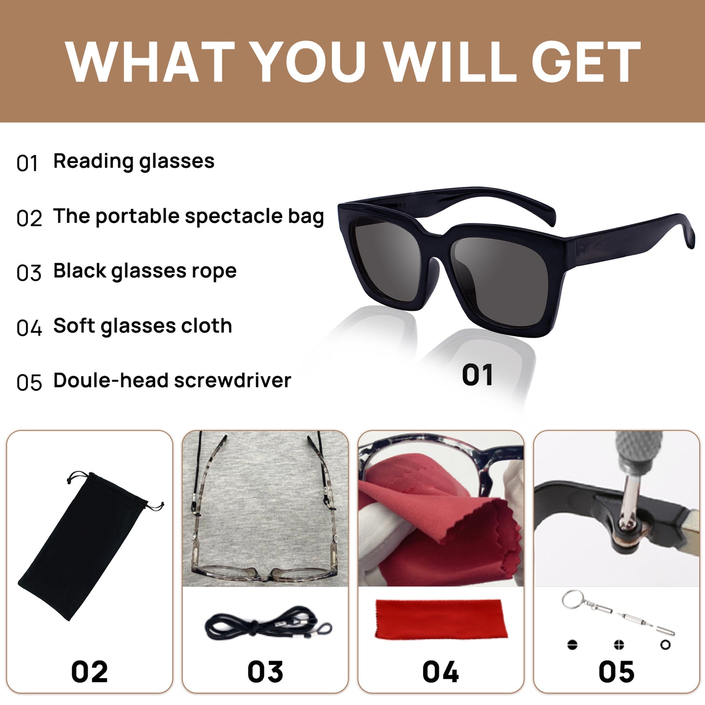 OCCI CHIARI Large Reading Glasses Women Retro Reader OC5111SR