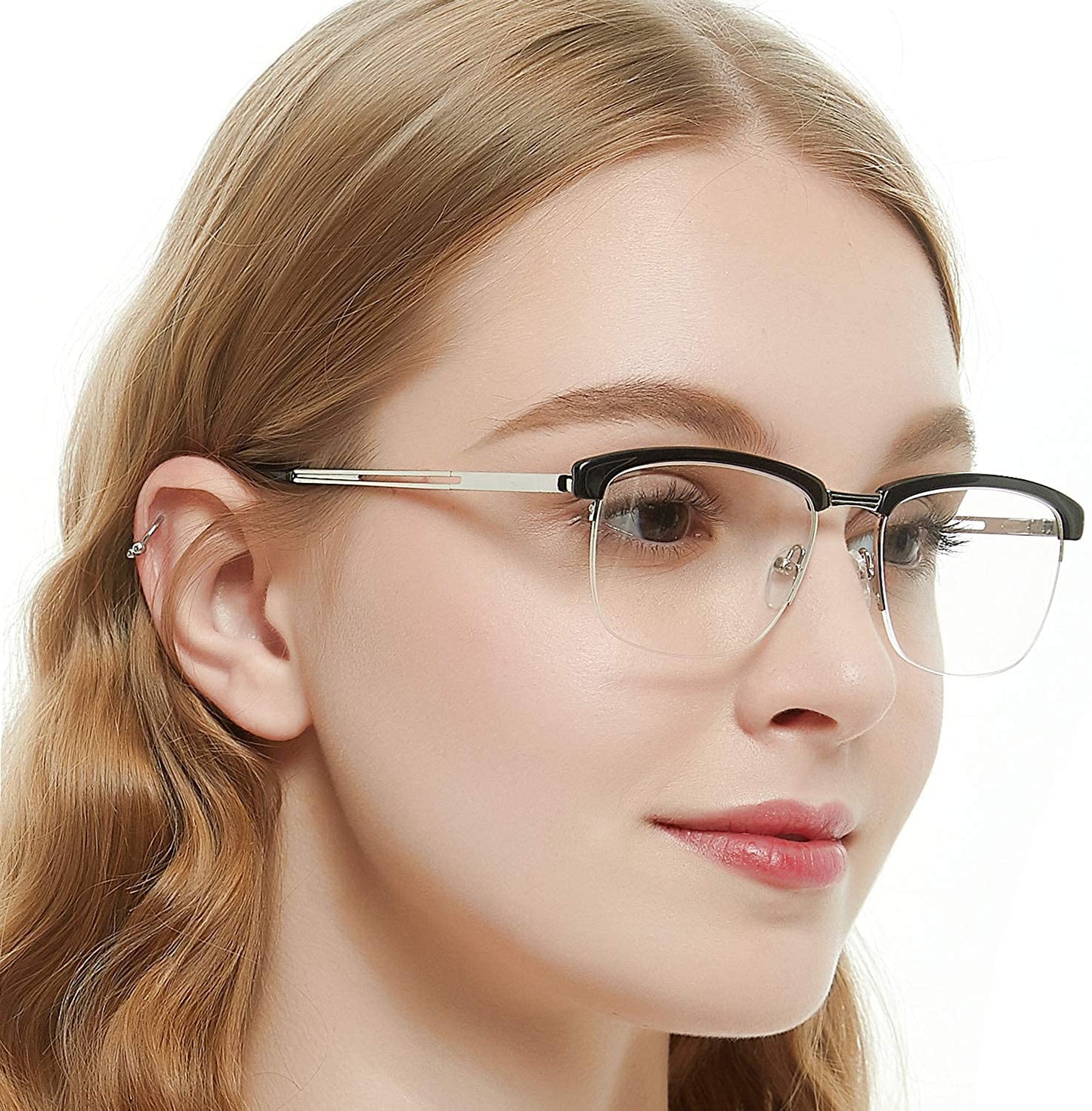 Womens Aviator Fashion Prescription Eyeglasses Frame