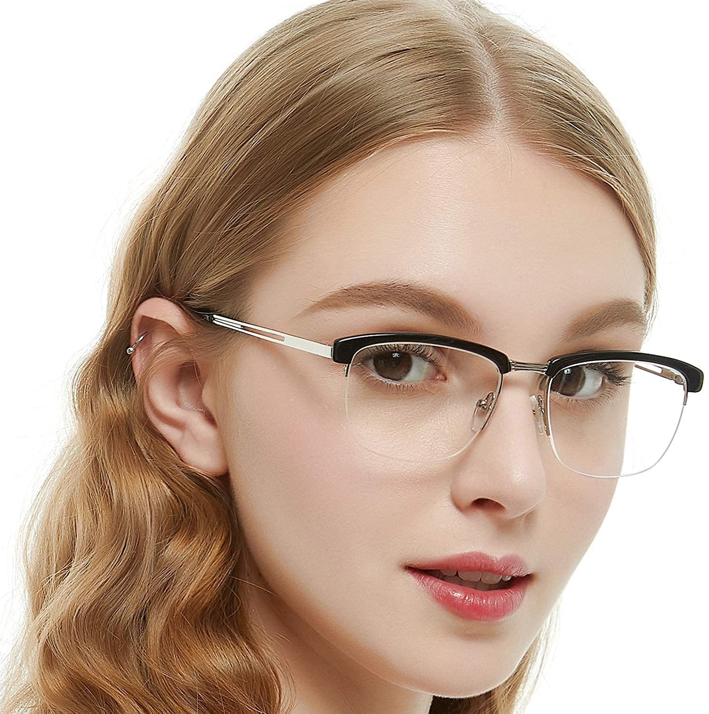 Womens Aviator Fashion Prescription Eyeglasses Frame