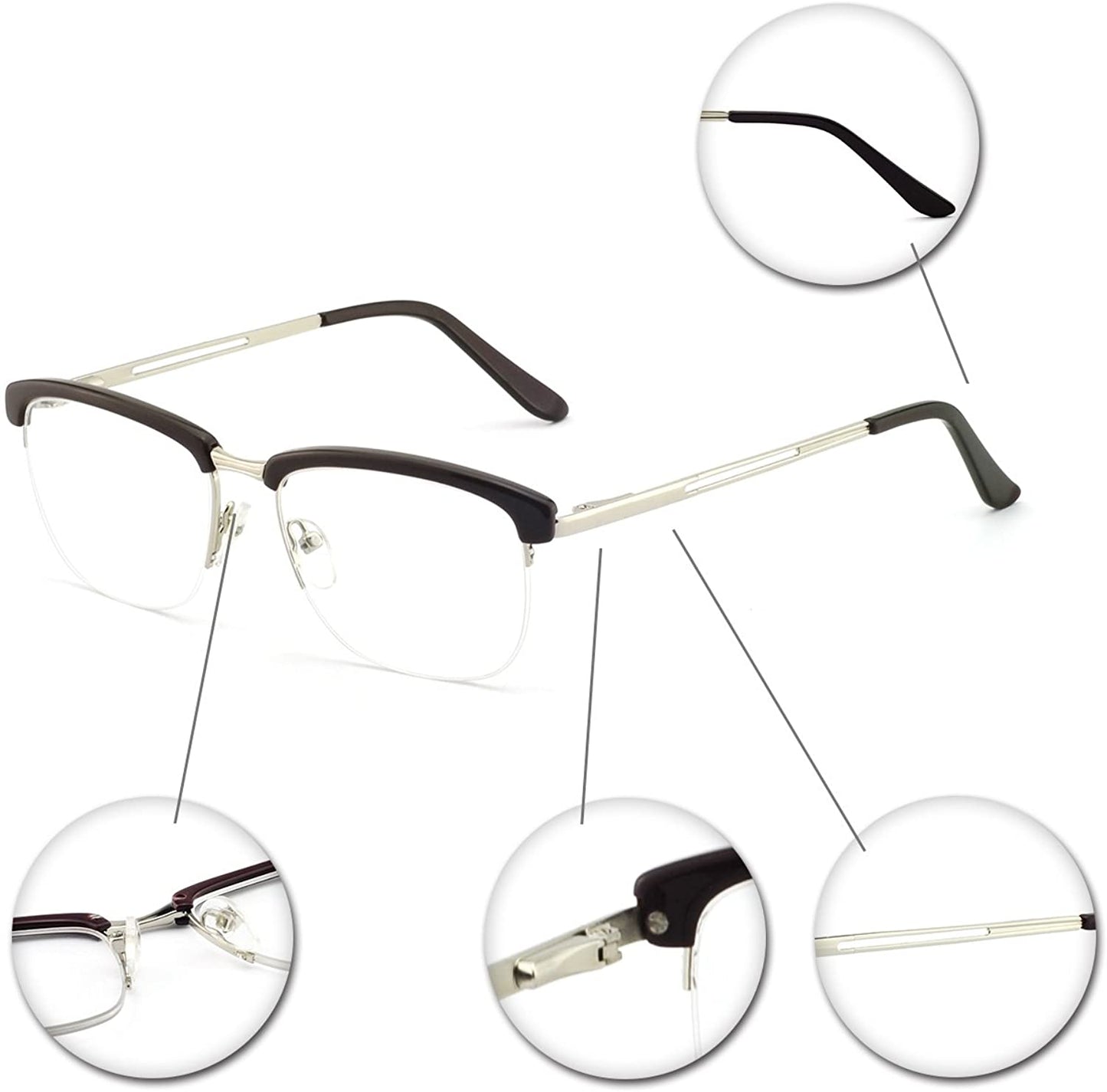 Womens Aviator Fashion Prescription Eyeglasses Frame