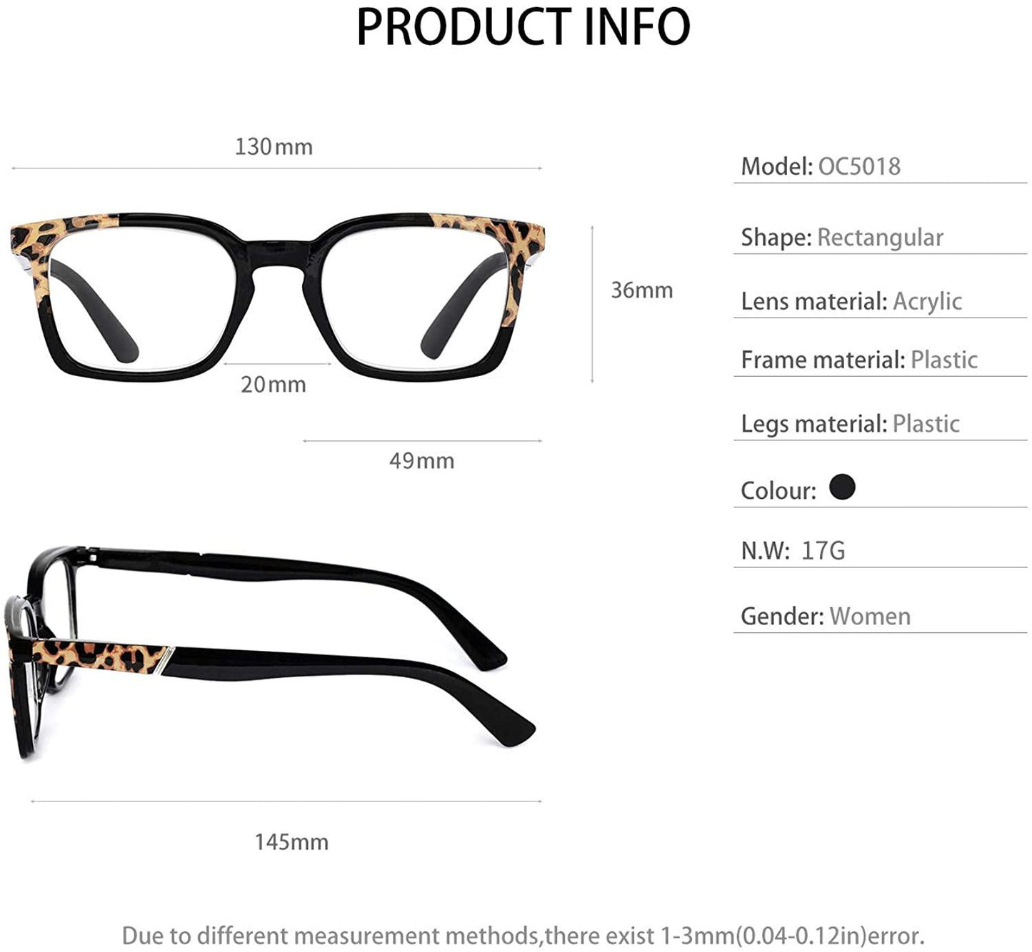 OCCI CHIARI Fashion Reading Glasses Reader Eyewear with Spring Hinge - Occichiari