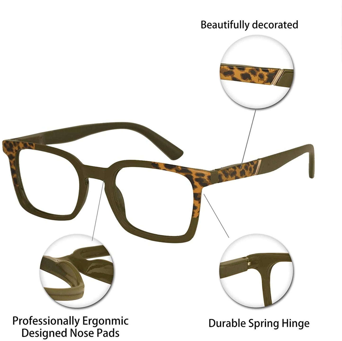 OCCI CHIARI Fashion Reading Glasses Reader Eyewear with Spring Hinge - Occichiari