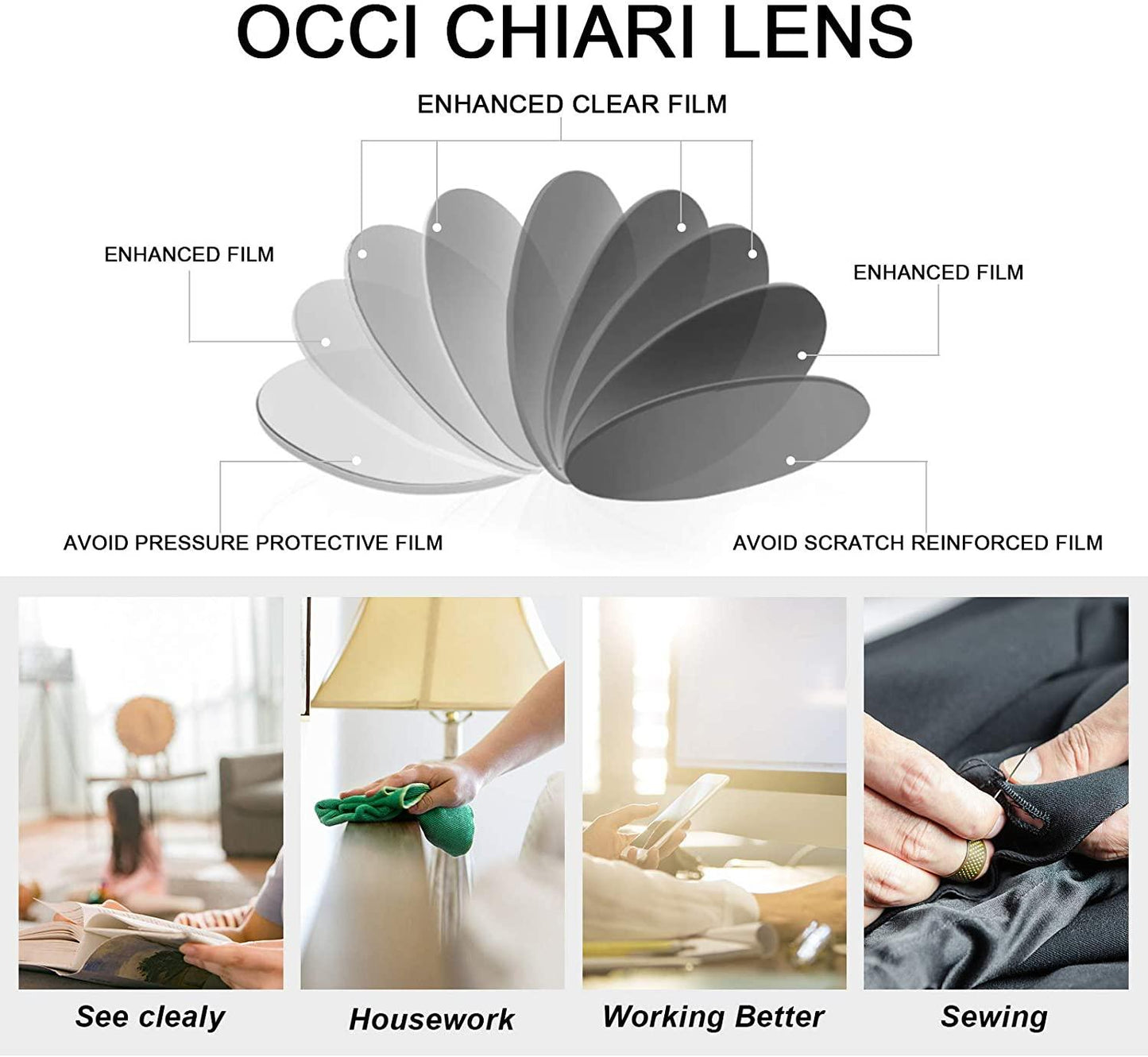 OCCI CHIARI Fashion Reading Glasses Reader Eyewear with Spring Hinge - Occichiari