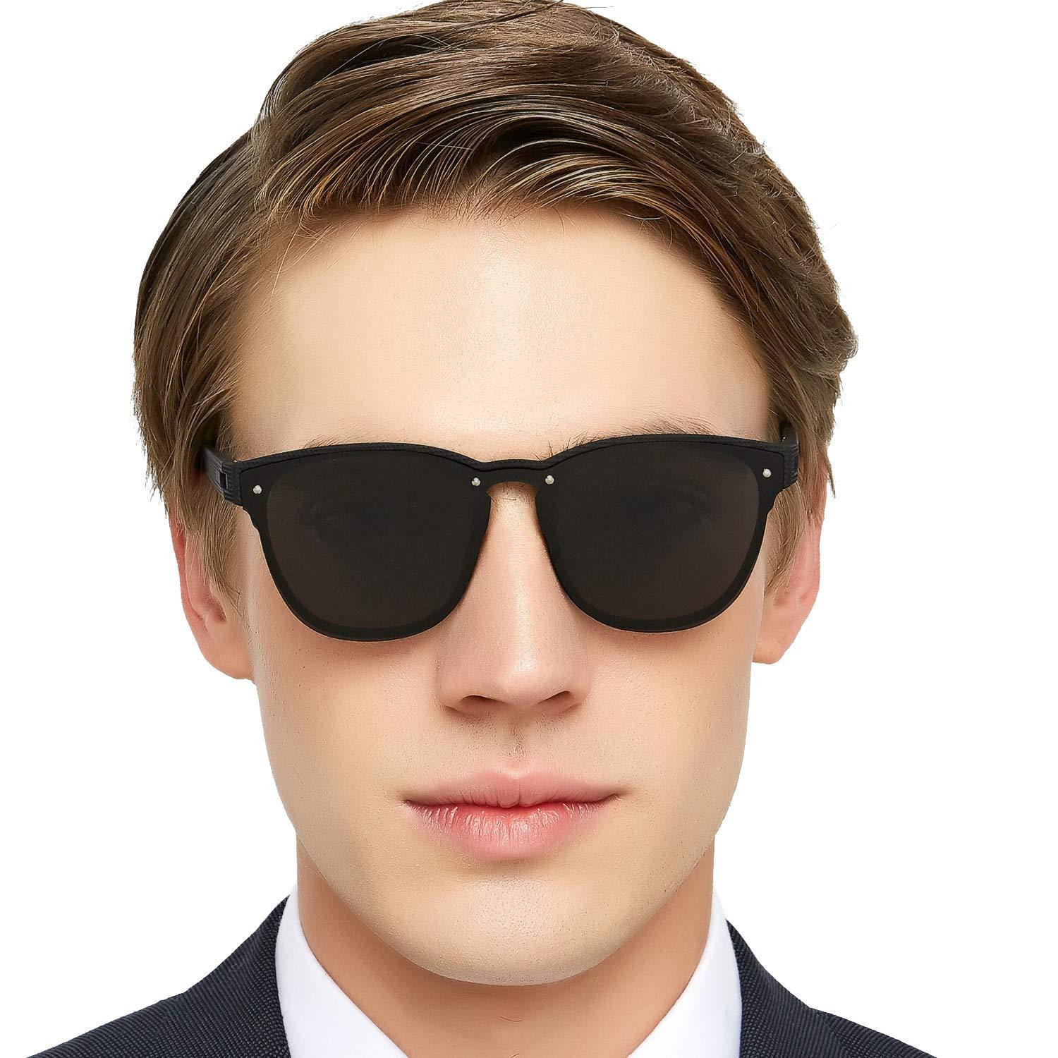 Mens Polarized UV 400 Protection Sport Square Sunglasses for Men
