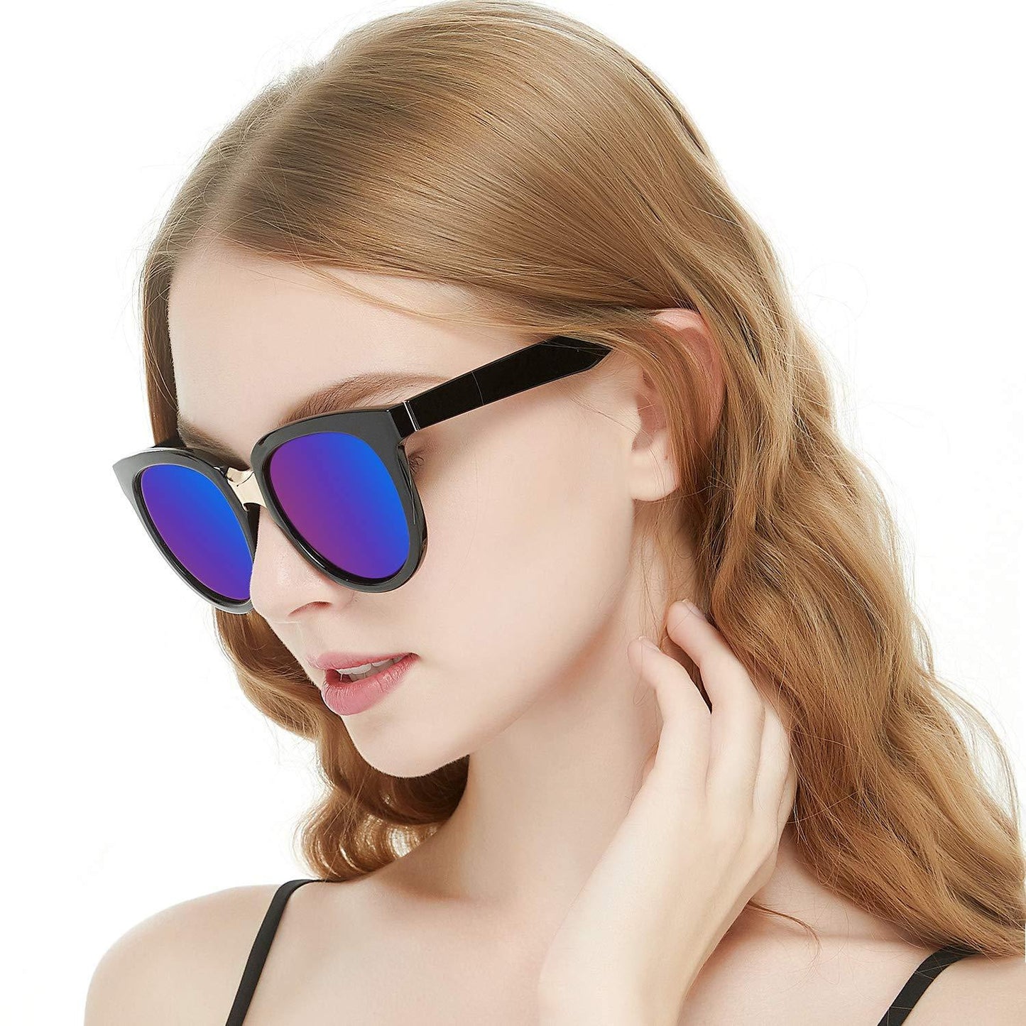 Classic Cat Eye Polaroid Lens Sunglasses For Women Acetate Frame with Spring Hinges - Occichiari