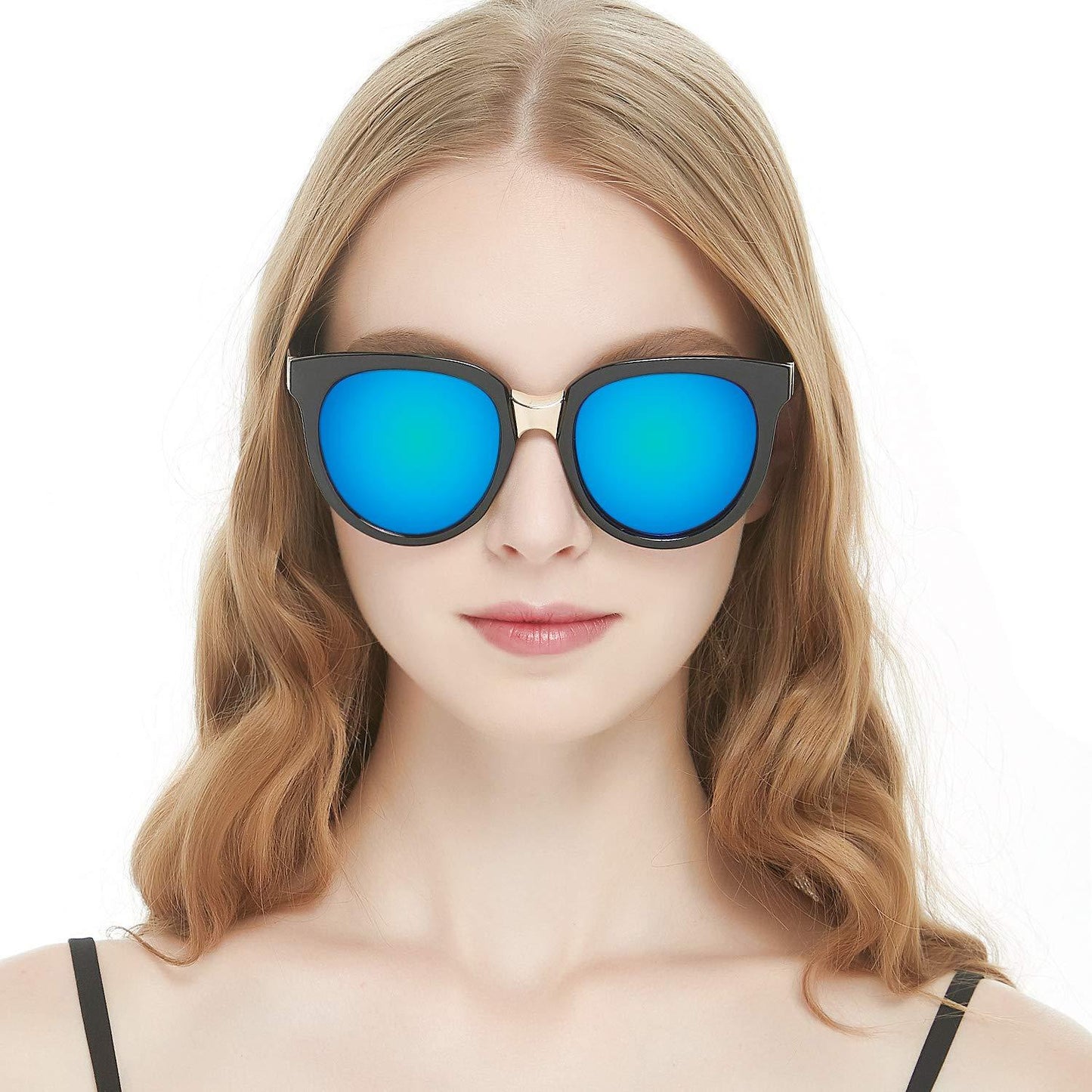 Classic Cat Eye Polaroid Lens Sunglasses For Women Acetate Frame with Spring Hinges - Occichiari