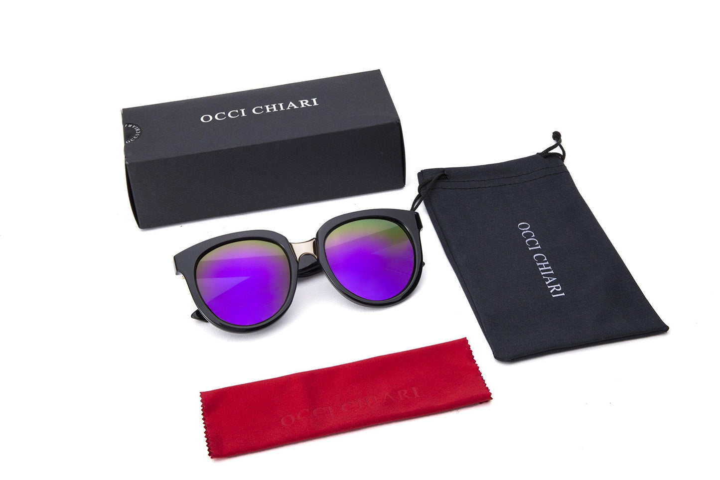 Classic Cat Eye Polaroid Lens Sunglasses For Women Acetate Frame with Spring Hinges - Occichiari