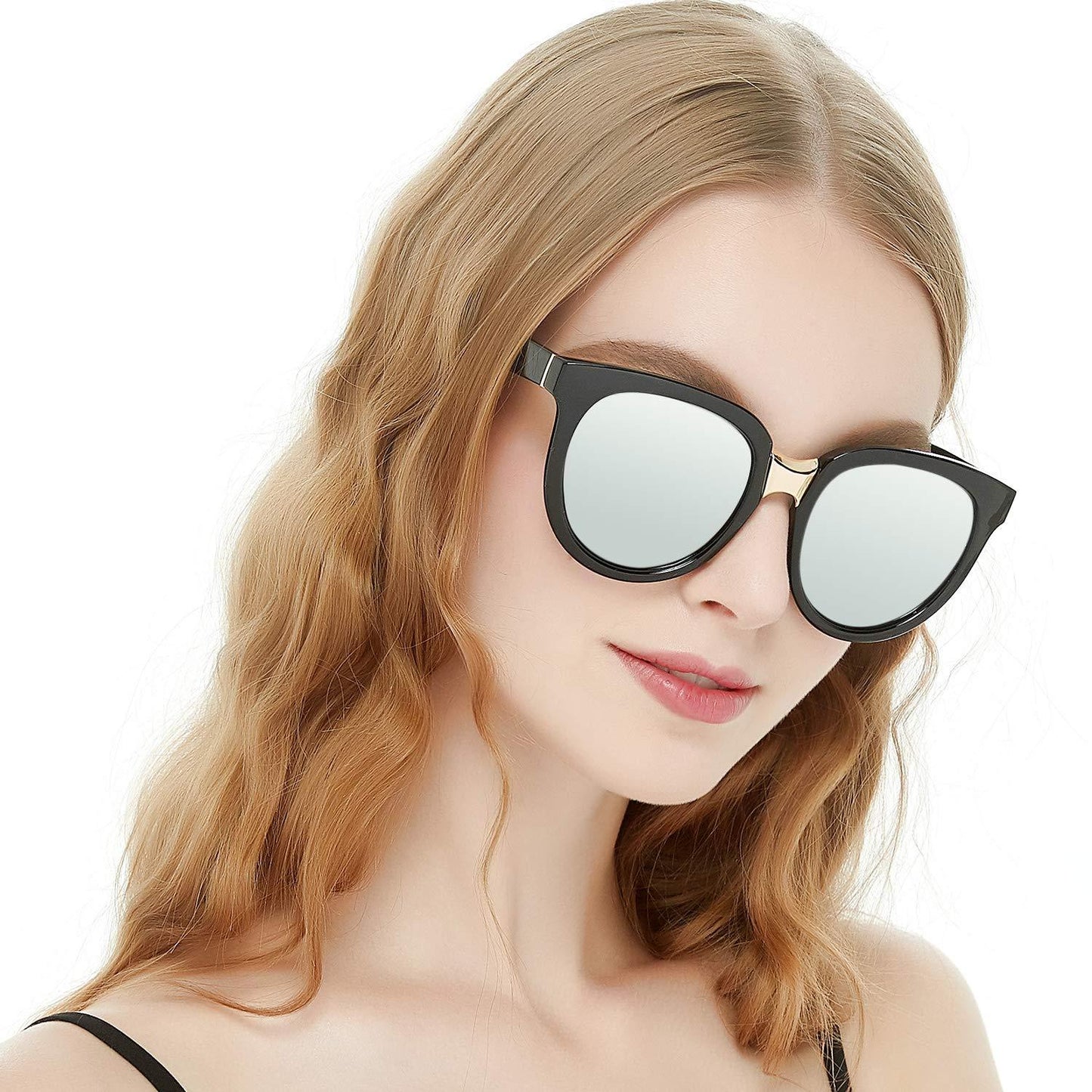 Classic Cat Eye Polaroid Lens Sunglasses For Women Acetate Frame with Spring Hinges - Occichiari