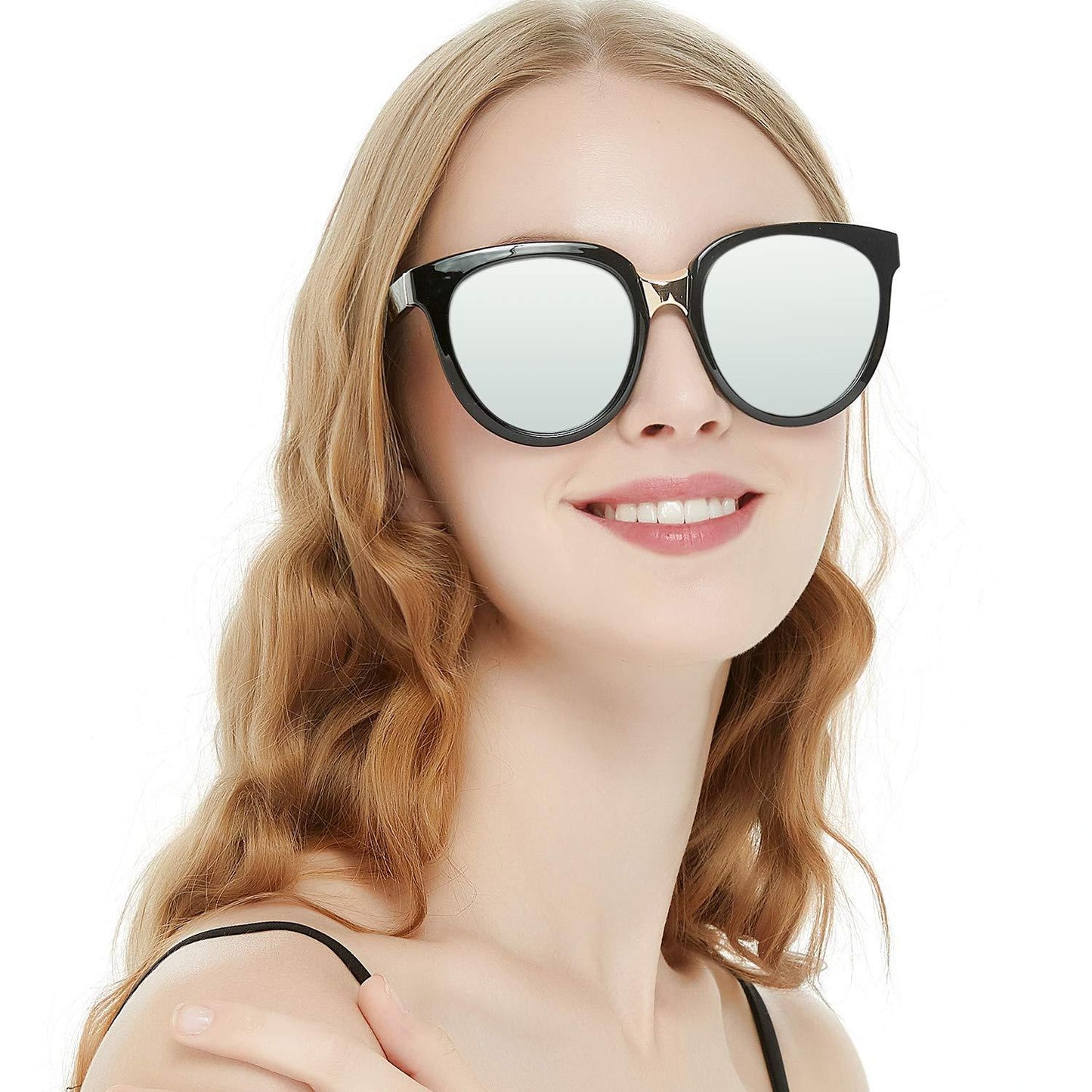 Classic Cat Eye Polaroid Lens Sunglasses For Women Acetate Frame with Spring Hinges - Occichiari