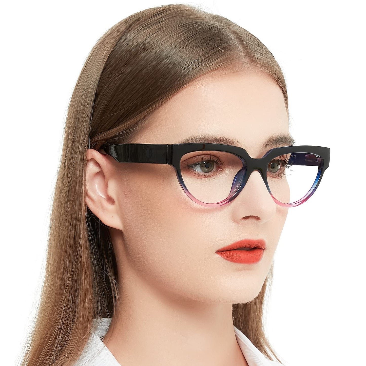 OCCI CHIARI Large Reading Glasses for Women Cateye Readers Large Frame OC5193