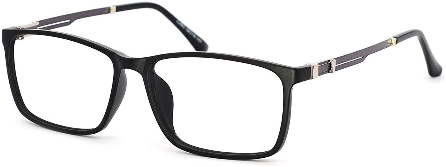 Men's Eyewear Frames Large Rectangular Eyeglasses Fashion Clear Glasses - Occichiari
