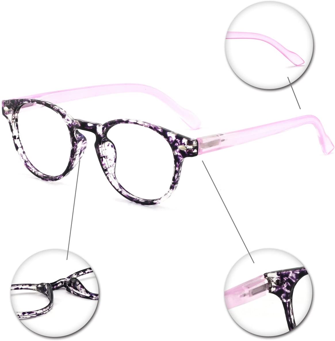 OCCI CHIARI Lightweight Designer Round Stylish Reading Glasses For Women