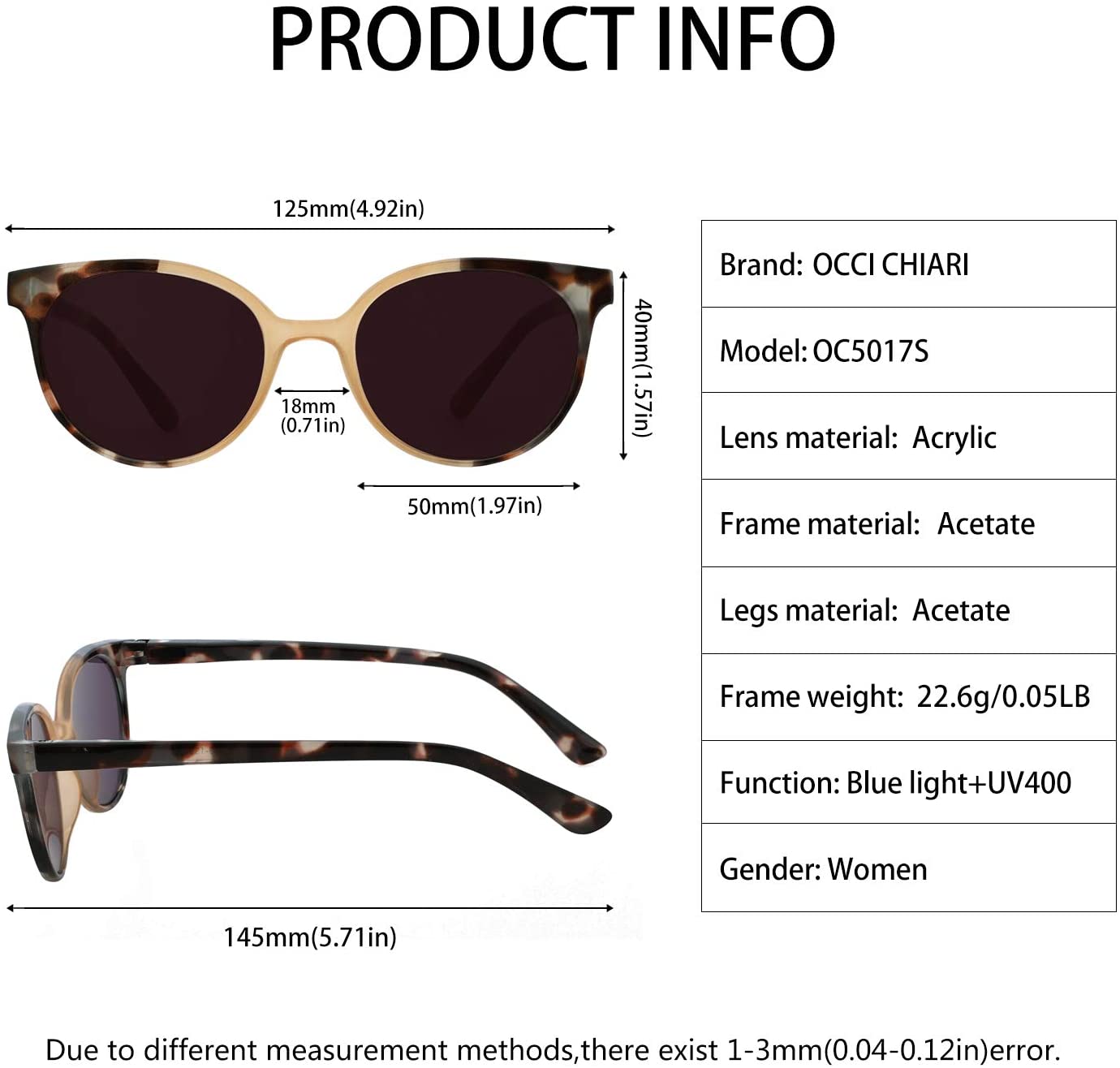 Reading Sunglasses Women UV Protection Outdoor Reader Glasses 0.5-4.0