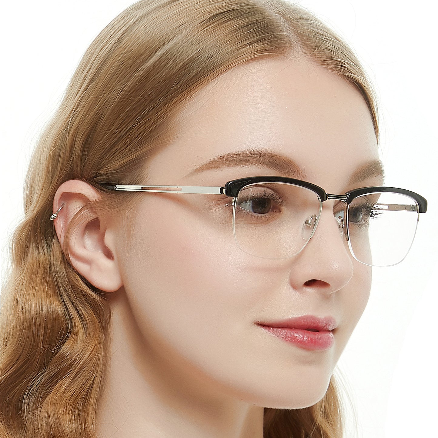 Women Half-rim frame Optical Frame Prescription Frame