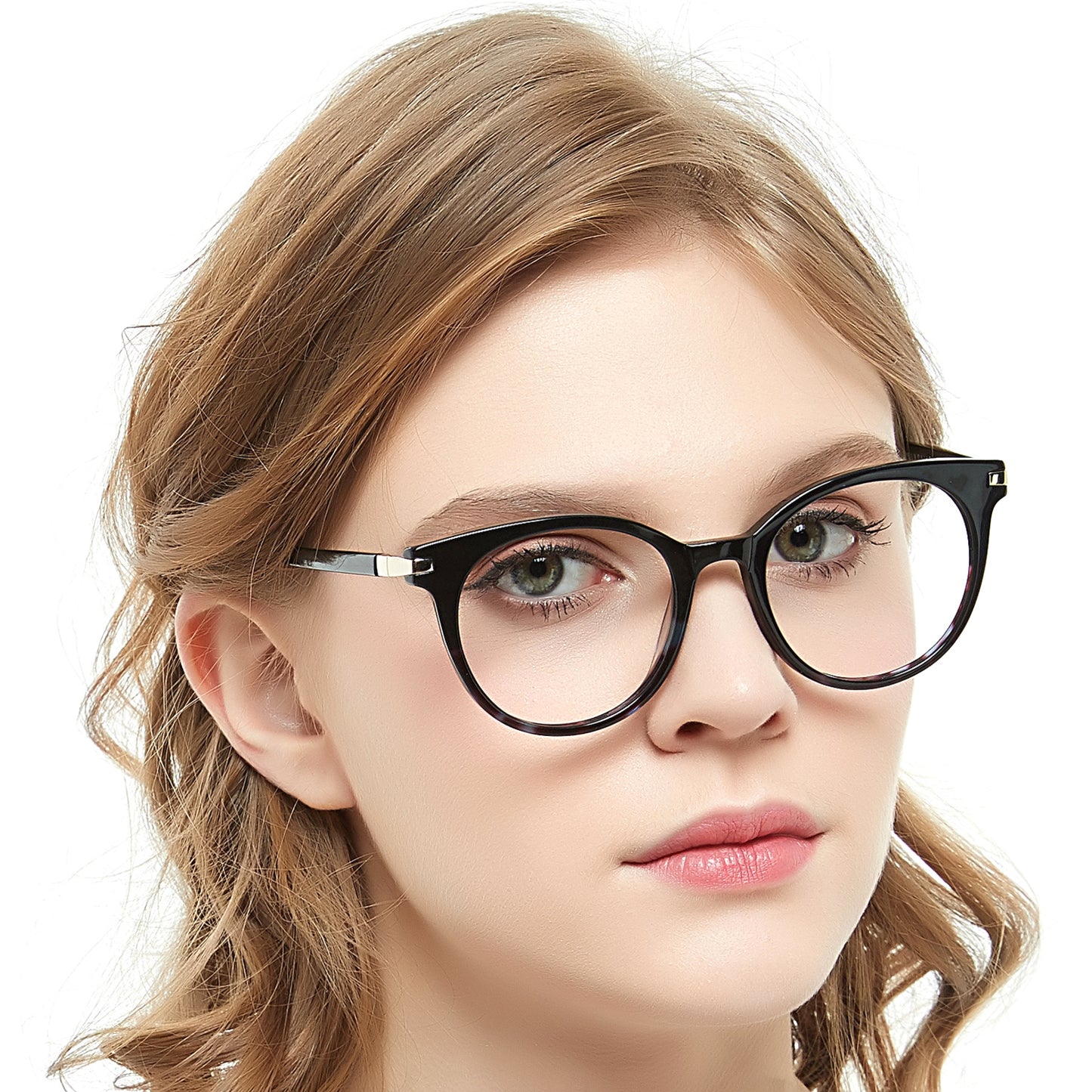 Women Oval Fashion Eyeglasses Frame Stylish Frame