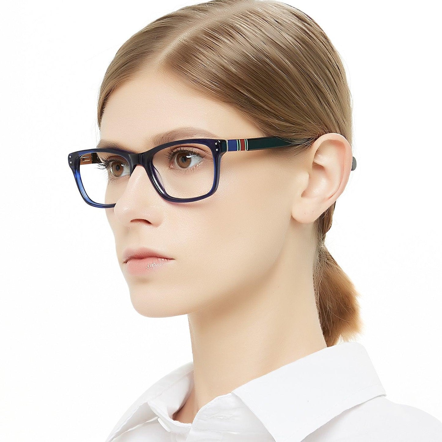 Fashion Women's Rectangle Acetate Optical Frame Prescription frame CASO - Occichiari
