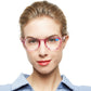 Computer Reading Glasses Blue Light Blocking Round Reader For Women