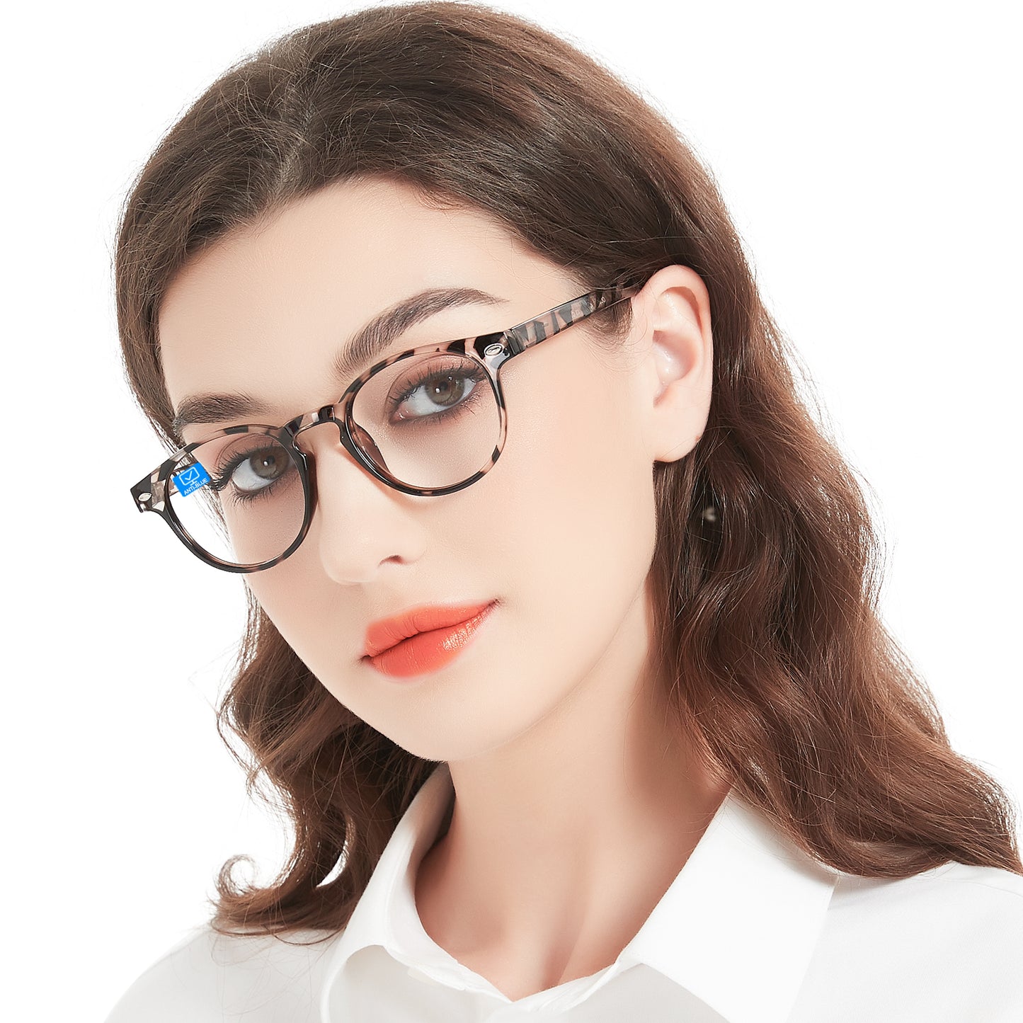 Computer Reading Glasses Blue Light Blocking Round Reader For Women