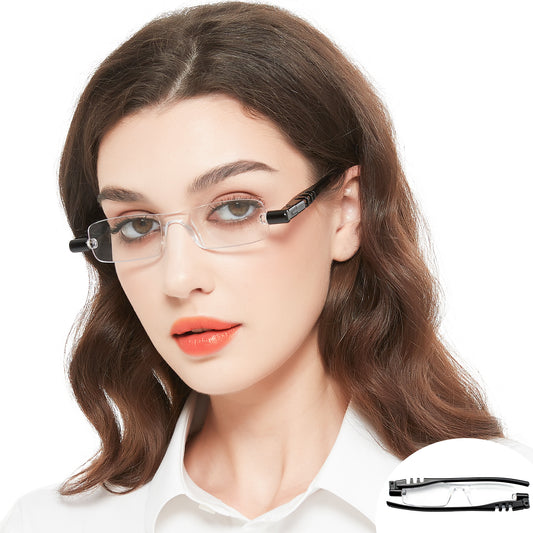 OCCI CHIARI Blue Light Portable Reading Glasses for Women Lightweight Folding Compact Readers ABL5249