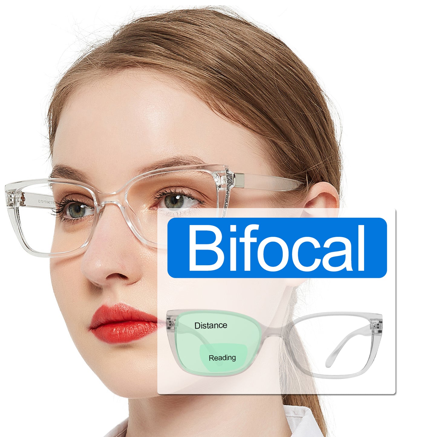 OCCI CHIARI Bifocal Reading Glasses Womens Blue light Blocking Readers 1.0 1.5 2.0 2.5 3.0 3.5