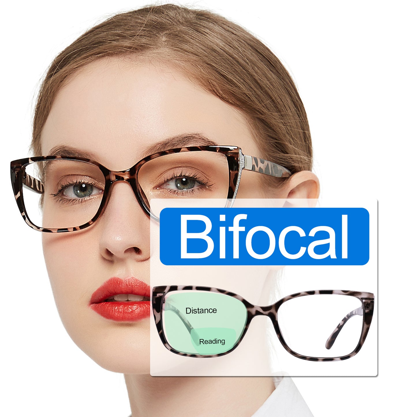 OCCI CHIARI Bifocal Reading Glasses Womens Blue light Blocking Readers 1.0 1.5 2.0 2.5 3.0 3.5