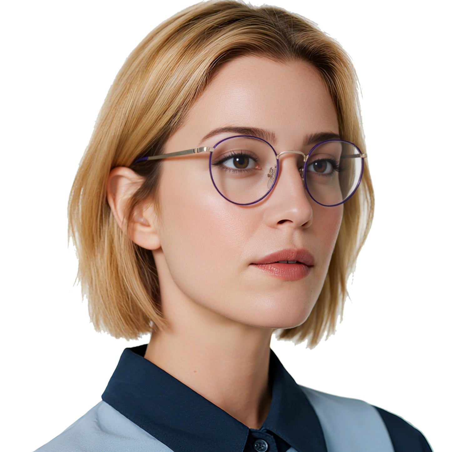 OCCI CHIARI Round Reading Glasses for Small Face Narrow Lightweight Readers OC5324