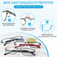 OCCI CHIARI Blue Light Glasses for Men Women Non Prescription Glasses Metal Eyewear Full Rim Optical Frame Ovis