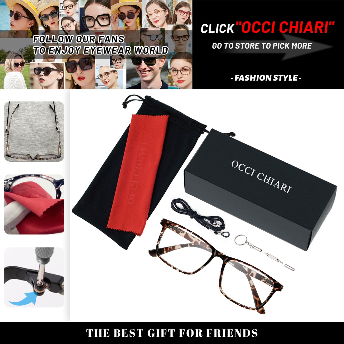 OCCI CHIARI Photochromic Bifocal Reading Sunglasses for Men