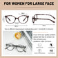 OCCI CHIARI Ladies Reading Glasses for Round Women 1.0+ Spring hinge Comfort Readers(1.0 1.25 1.5 1.75 2.0 2.25 2.5 2.75 3.0 3.5 4.0 5.0 6.0)